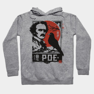 Edgar Allan Poe Gothic Literature Vintage Portrait Hoodie