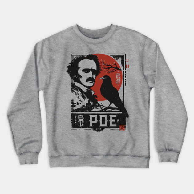 Edgar Allan Poe Gothic Literature Vintage Portrait Crewneck Sweatshirt by TuncGK