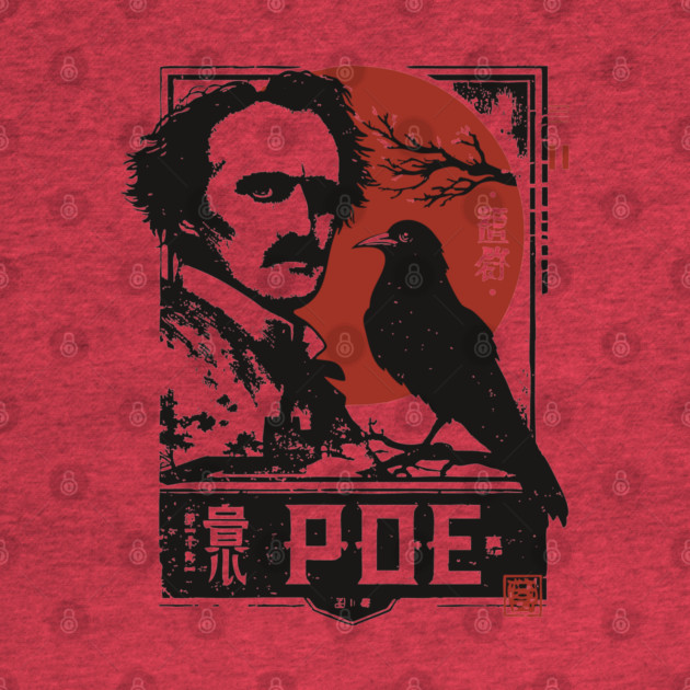 Edgar Allan Poe Gothic Literature Vintage Portrait by TuncGK