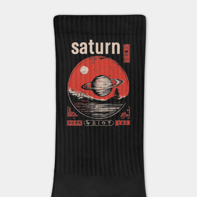 Saturn - Vintage Solar System Art by TuncGK