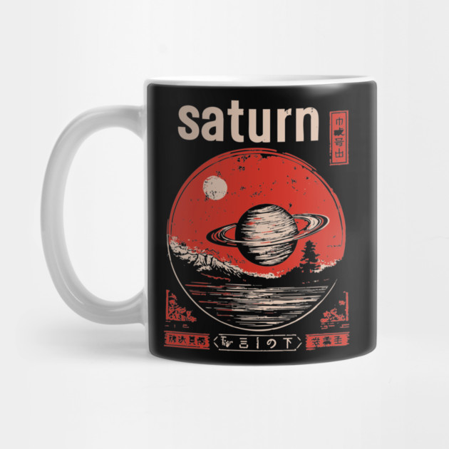 Saturn - Vintage Solar System Art by TuncGK