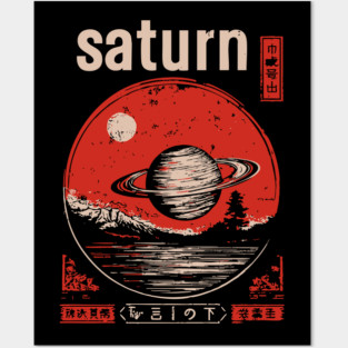 Saturn - Vintage Solar System Art Posters and Art