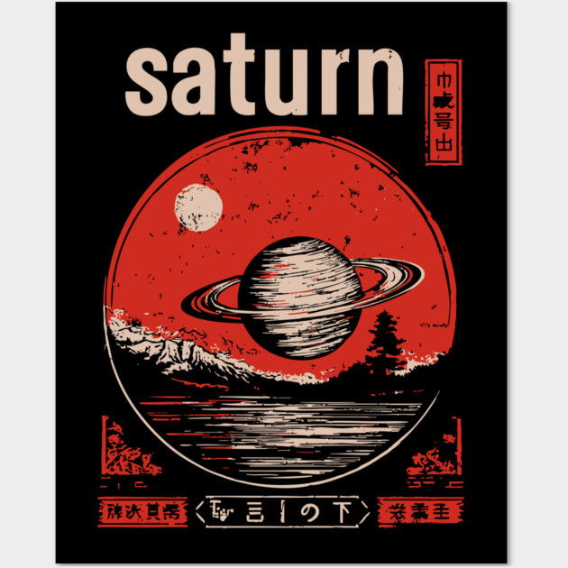 Saturn - Vintage Solar System Art Wall Art by TuncGK