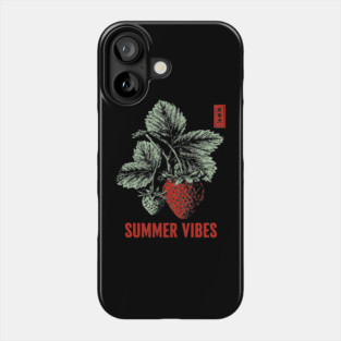 Summer Vibes - Vintage Strawberry Season Art Phone Case