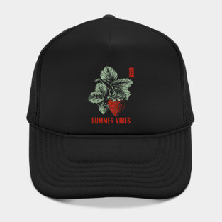 Summer Vibes - Vintage Strawberry Season Art Hat