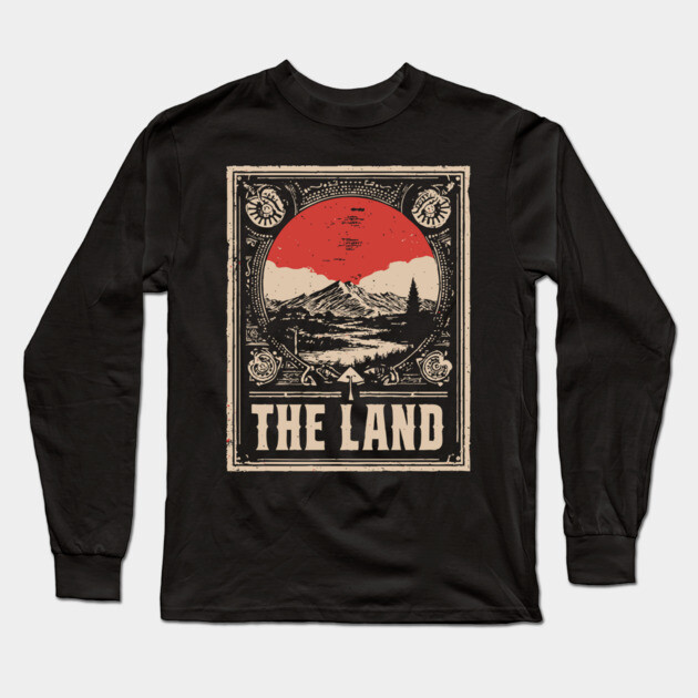 The Land of the Aborigines - Vintage Australian Art Long Sleeve T-Shirt by TuncGK