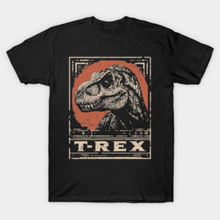 T-Rex Dinosaur - Vintage Jurassic Predator Art T-Shirt