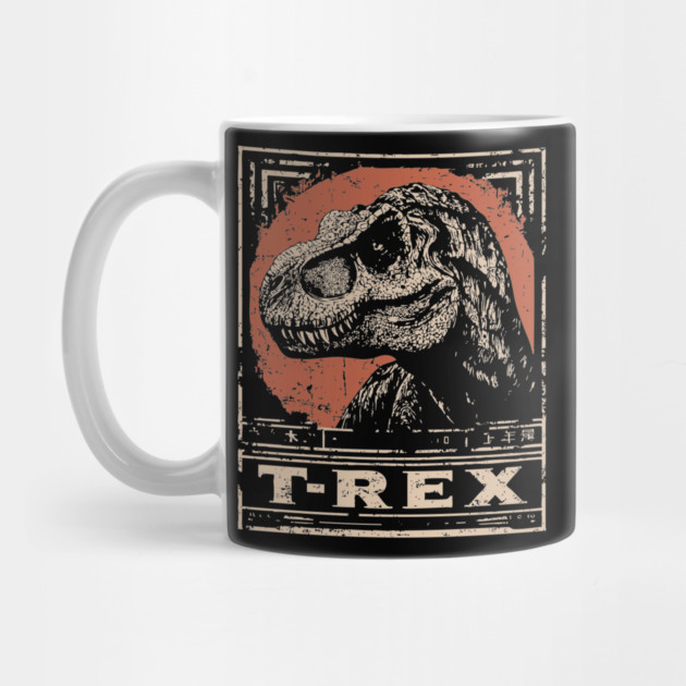 T-Rex Dinosaur - Vintage Jurassic Predator Art by TuncGK