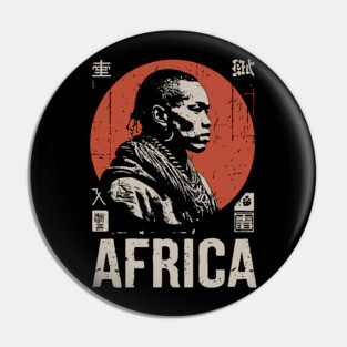 Young African - Vintage Cultural Portrait Art Pin