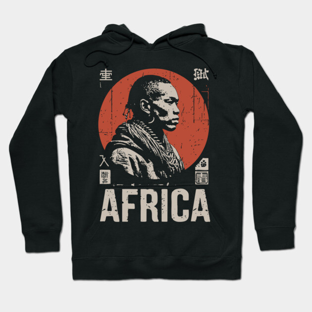 Young African - Vintage Cultural Portrait Art Hoodie by TuncGK