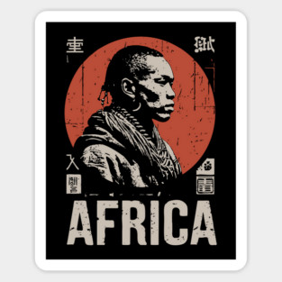 Young African - Vintage Cultural Portrait Art Sticker