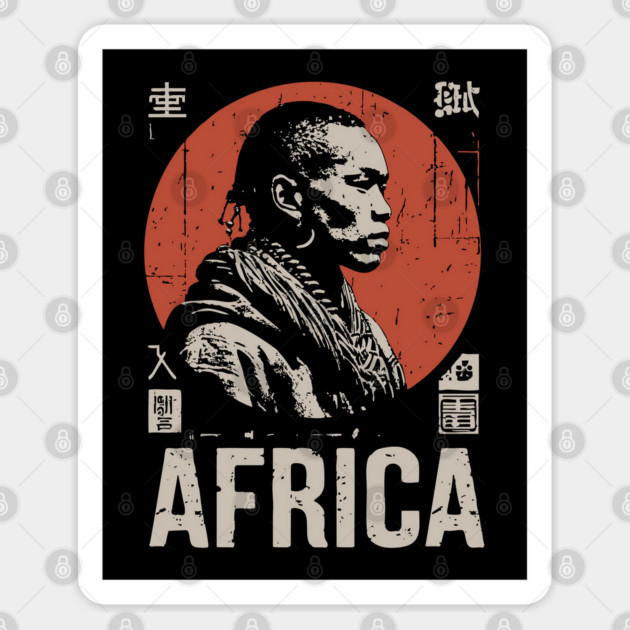 Young African - Vintage Cultural Portrait Art Sticker by TuncGK