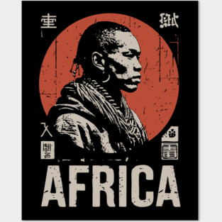 Young African - Vintage Cultural Portrait Art Posters and Art