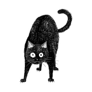 Black cat #cat T-Shirt