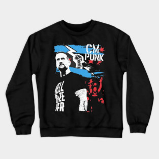 CM-Punk-The-Straight-Edge-Society-Tattered-flag-WWE Crewneck Sweatshirt