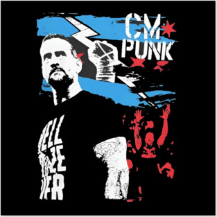 CM-Punk-The-Straight-Edge-Society-Tattered-flag-WWE Posters and Art
