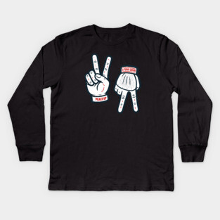 Braves Peace Up A Town Down Kids Long Sleeve T-Shirt