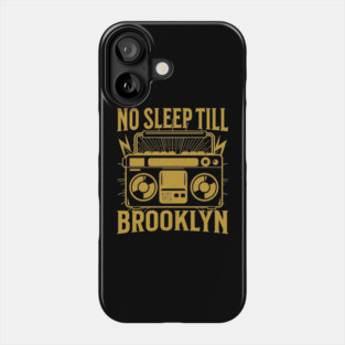 Vintage retro boombox No Sleep Till Brooklyn Music Rap Hip Hop Phone Case