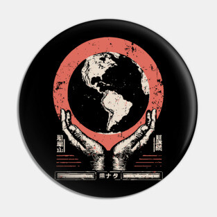 Earth Guardian Hands | Vintage Environmental Art Pin