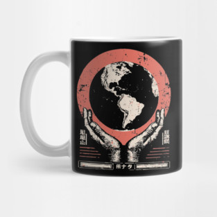 Earth Guardian Hands | Vintage Environmental Art Mug