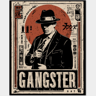Vintage Gangster Portrait | Retro Noir Crime Art Posters and Art
