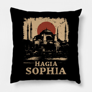Hagia Sophia Architecture | Historic Istanbul Art Pillow