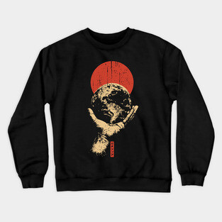 Gentle Earth Guardian | Environmental Protection Art Crewneck Sweatshirt