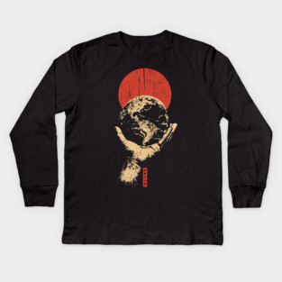 Gentle Earth Guardian | Environmental Protection Art Kids Long Sleeve T-Shirt