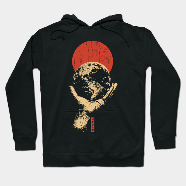Gentle Earth Guardian | Environmental Protection Art Hoodie by TuncGK