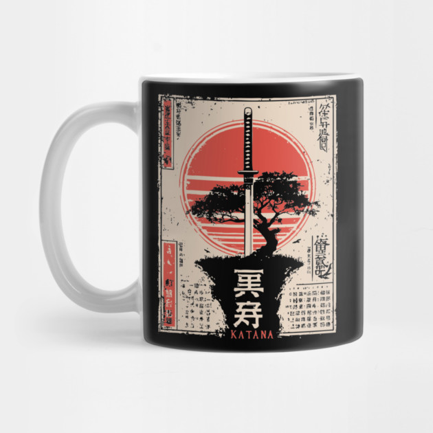 Katana Earth | Japanese Warrior Philosophy Art by TuncGK