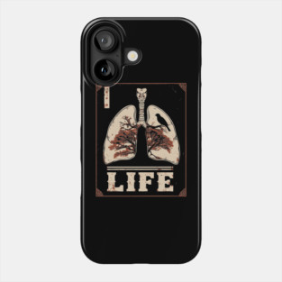Life in Lungs | Anatomical Breath Art Phone Case