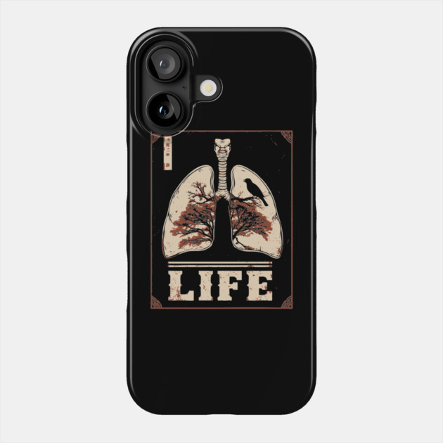 Life in Lungs | Anatomical Breath Art Phone Case by TuncGK