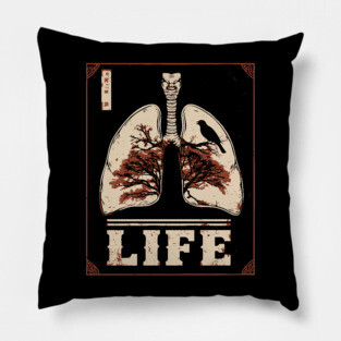 Life in Lungs | Anatomical Breath Art Pillow