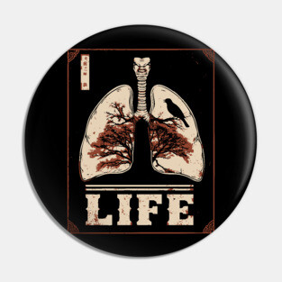Life in Lungs | Anatomical Breath Art Pin