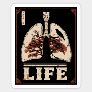 Life in Lungs | Anatomical Breath Art Sticker