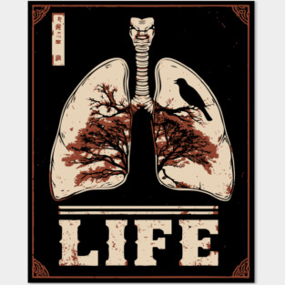 Life in Lungs | Anatomical Breath Art Posters and Art