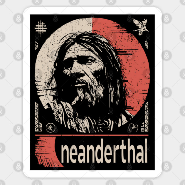 Neanderthal Ancestor | Human Evolution Art Sticker by TuncGK