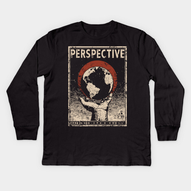 Perspective Profiles | Psychological Vision Art Kids Long Sleeve T-Shirt by TuncGK