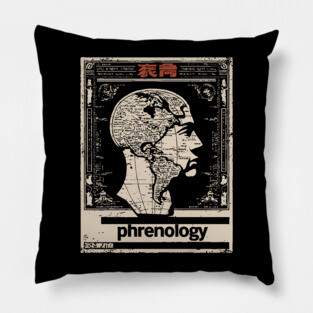 Phrenology Map | Vintage Pseudoscience Art Pillow