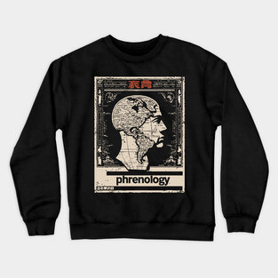 Phrenology Map | Vintage Pseudoscience Art Crewneck Sweatshirt