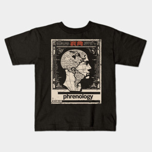 Phrenology Map | Vintage Pseudoscience Art Kids T-Shirt