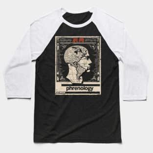 Phrenology Map | Vintage Pseudoscience Art Baseball T-Shirt