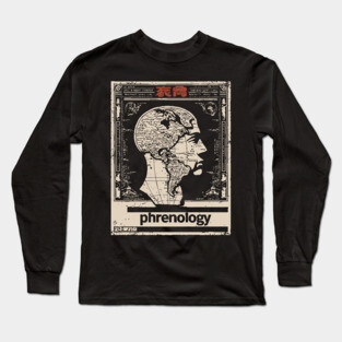 Phrenology Map | Vintage Pseudoscience Art Long Sleeve T-Shirt