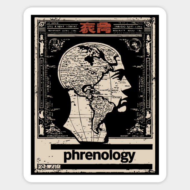 Phrenology Map | Vintage Pseudoscience Art Magnet by TuncGK
