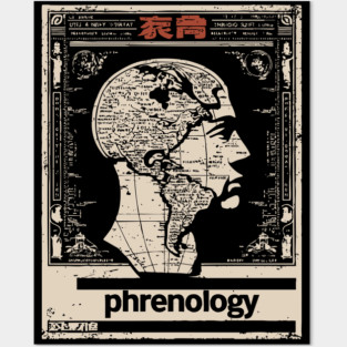 Phrenology Map | Vintage Pseudoscience Art Posters and Art