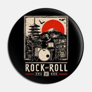 Rock and Roll Drummer | Vintage Music Legacy Art Pin