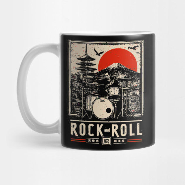 Rock and Roll Drummer | Vintage Music Legacy Art by TuncGK