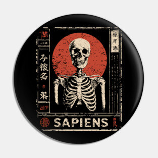 Sapiens Skeleton | Human Mortality Art Pin