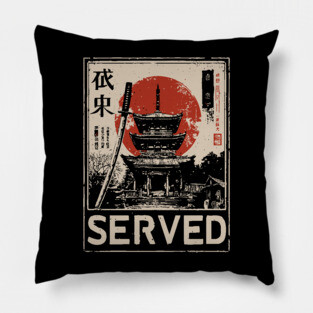 Served Asian Temple | Eastern Philosophy Art Pillow