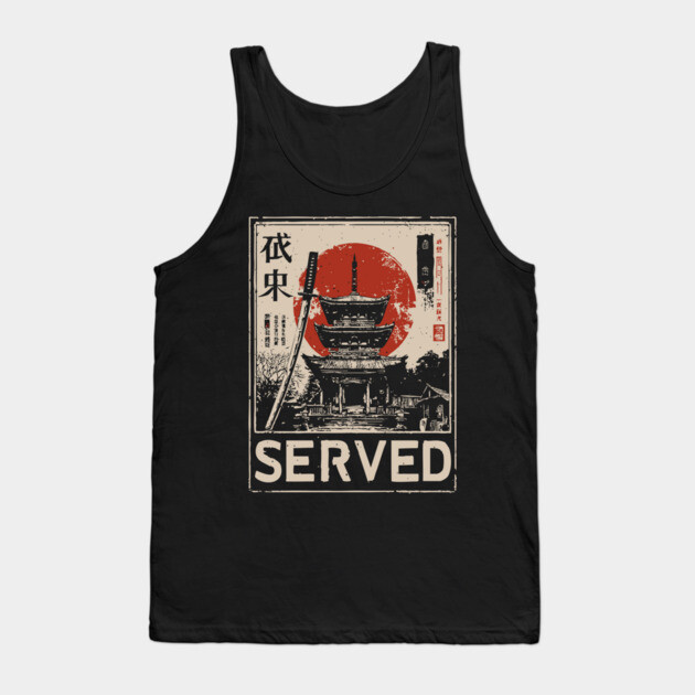 Served Asian Temple | Eastern Philosophy Art Tank Top by TuncGK